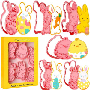 Set de 6 forme pentru prajituri pentru Paste Keepaty, plastic, roz, 6,3 x 1,5 cm