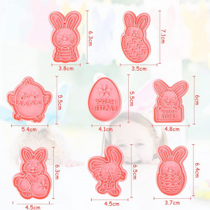 Set de 8 forme pentru prajituri GUBOOM, plastic, roz