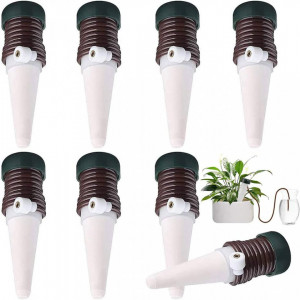 Set de 8 picuratoare pentru plante SUNSK, plastic, alb/negru, 11 x 3 cm