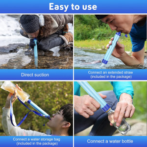 Set de accesorii pentru filtrarea apei Vintoney, plastic, alb/albastru, 6 piese