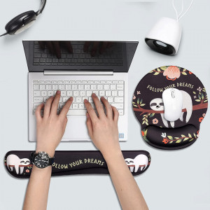 Set de mouse pad si tastatura palm AOKSUNOVA poliuretan/cauciuc, multicolor, 23 x 25 cm / 44 cm