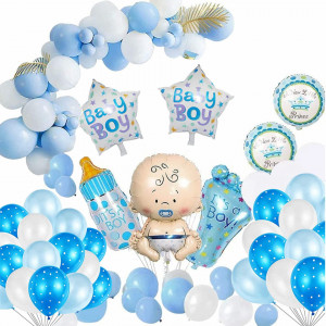 Set de petrecere pentru bebelusi JYD, latex/folie, multicolor, 21 piese