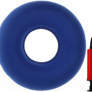 Set perna gonflabila pentru scaun cu pompa Meiwo, albastru, catifea/PVC, 35 cm