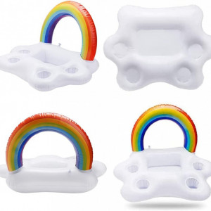 Suport gonflabil pentru bauturi la piscina Ropniik, multicolor, PVC, 60 x 40 x 40 cm