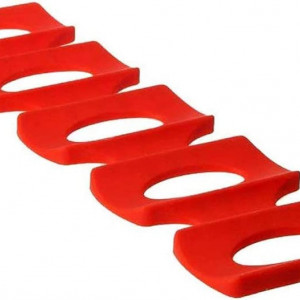 Suport pentru sticle/doze 123 Life, silicon, rosu