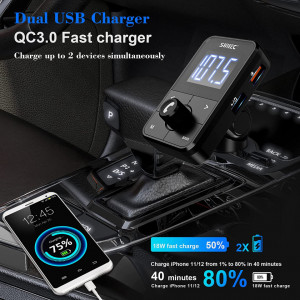 Transmitator radio auto bluetooth SUNITEC, negru, USB
