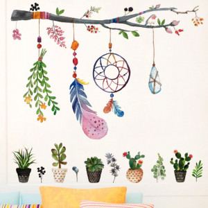 Autocolant de perete HautStore, PVC, multicolor, 72 x 78 cm