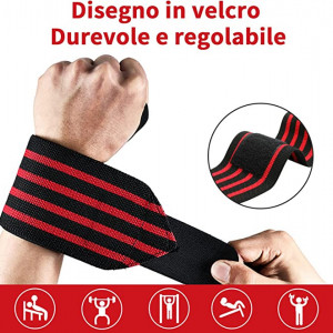 Bandaj pentru incheietura mâinii DAILISHA pentru sport, rosu/negru