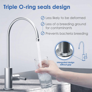Baterie pentru bucatarie Waterdrop, otel inoxidabil, argintiu, 28,9 x 15,2 cm