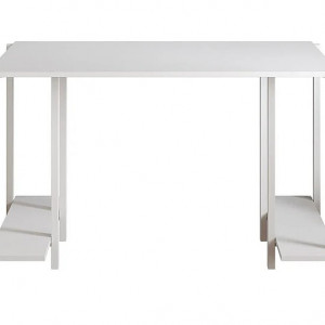 Birou Tennon, lemn/metal, alb, 73,8 x 125 x 60 cm