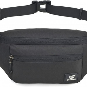 Borseta capacitate mare SKYSPER, poliester/nailon, negru, 31 x 16 x 7 cm