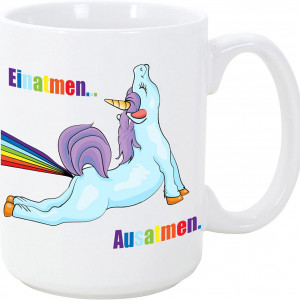 Cana cu unicorn MUGFFINS, ceramica, multicolor, 350 ml, 10 x 8 cm