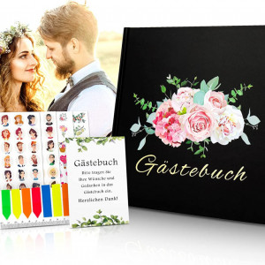 Carte de oaspeti cu autocolante pentru nunta TAOPE, hartie, multicolor, 21 x 21,5 x 1,6 cm