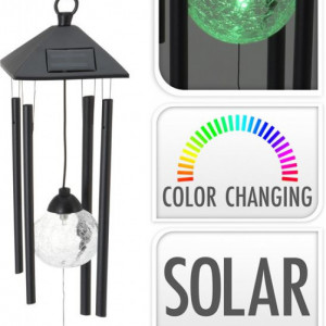Clopoțel de vânt cu lumină solară Karll, LED, multicolora