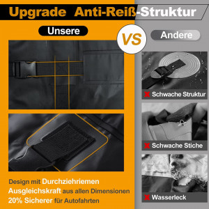 Cutie portbagaj pentru autovehicul CHANGEMOORE, poliester, negru, 112 x 86 x 53 cm