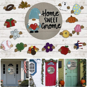 Decoratiune pentru usa, lemn, multicolor, 30 cm