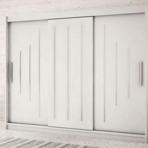 Dressing Natalie cu 3 usi glisante, alb, 200 x 250cm