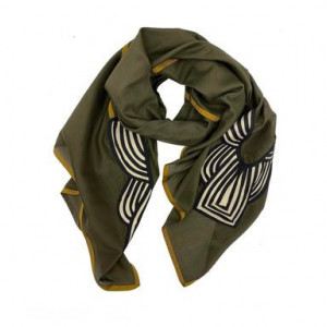 Esarfa Quartana, textil, verde inchis