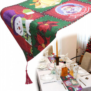 Fata de masa decorativa Gxhong, multicolor, poliester, 180 x 33 cm