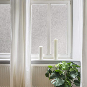 Folie pentru geam Cloud, PVC, gri, 60 x 200 cm