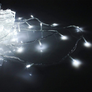 Instalatie de 300 LED-uri YOSION, plastic, alb, 13 m