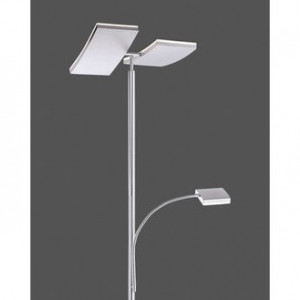 Lampadar Ruben, acril/ metal, alb/ argintiu, 61 x 182 x 62 cm