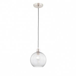 Lustra tip pendul Elven I sticla/fier, transparent, 1 bec, diametru 20 cm, 220 V