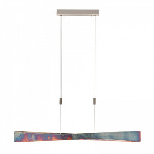 Lustra tip pendul Lian, LED, metal, multicolor, 118 x 195 cm