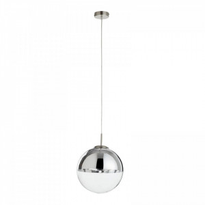 Lustra tip pendul Ravena, metal/sticla/plastic, crom/transparent, 30 x 120 cm