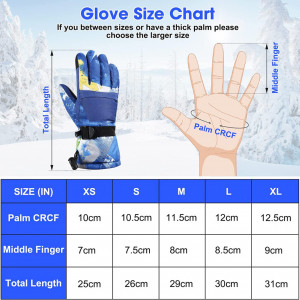 Manusi impermeabile pentru ski TaoQi, textil, multicolor, marimea L