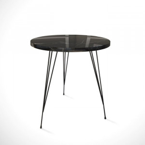 Masa laterala Aneres, metal/PAL, neagra, 44 x 40 x 40 cm