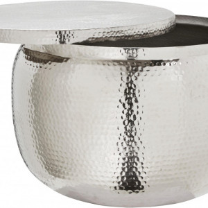 Masuta de cafea Alu-Shine, cu spatiu de depozitare, diametru 74 cm