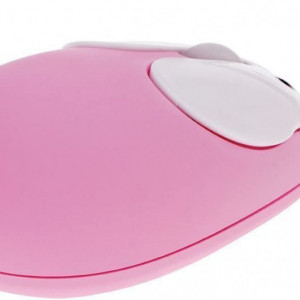 Mouse optic cu fir BestFire, aspect de iepuras, roz, 1200DPI