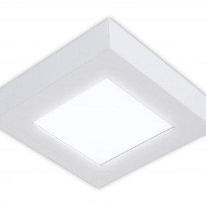Plafoniera, LED, metal, alba, 17 x 3,5 x 17 cm, 12w