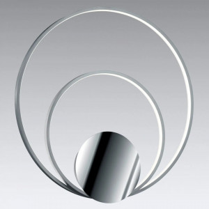 Plafoniera Sedona II, metal, argintie, 61 x 6 x 60 cm, 30w
