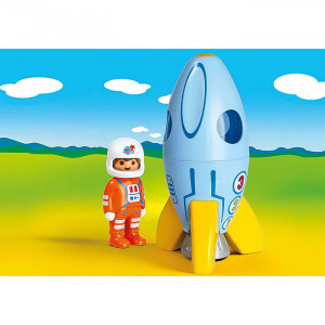 Playmobil 1.2.3 - Astronaut cu racheta