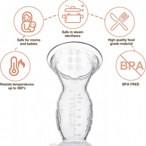 Pompa manuala pentru san Haakaa, silicon, transparent, 150 ml