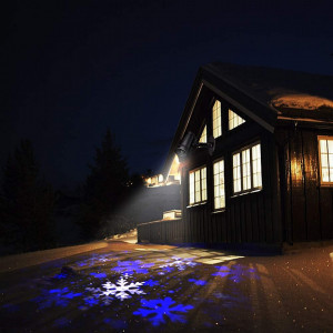 Proiector de lumini cu LED de ninsoare YMing, IP65, telecomanda, negru, plastic/aluminiu