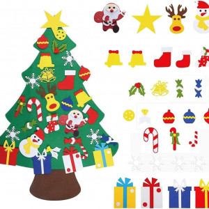 Set brad de Craciun cu 30 de ornamente detasabile TKLake, pasla, multicolor,