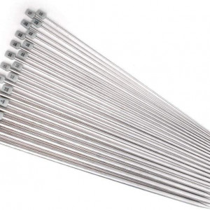 Set de 11 perechi de andrele pentru crosetat Byou, otel inoxidabil, argintiu, 35 cm