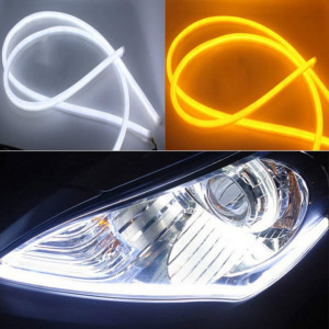 Set de 2 benzi LED pentru autovehicul HopeU5, alb, 45 cm