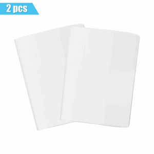 Set de 2 coperti pentru pasaport/carnetel Mizijia, PVC, transparent, 11 x 15,4 cm