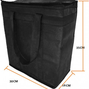 Set de 2 genti termice Yongzhenlite, tesatura, negru, 30 x 16 x 35 cm