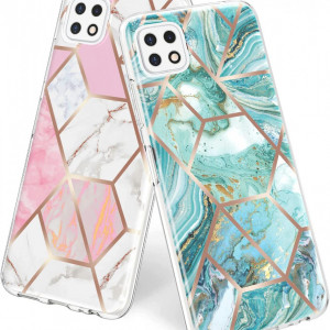 Set de 2 huse de protectie pentru Samsung Galaxy A22 5G Anshow, TPU, multicolor, 6,6 inchi