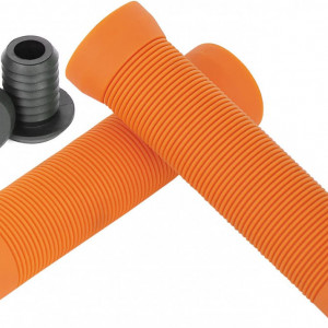 Set de 2 manare pentru trotineta/scuter VOKUL, cauciuc, portocaliu/negru, 150 x 32 mm