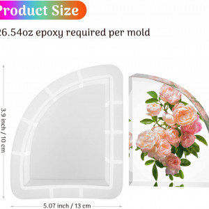 Set de 2 matrite pentru rasina epoxidica Topretty, silicon, transparent, 10 x 13 cm