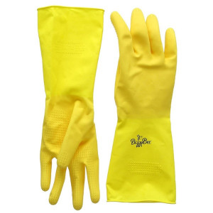 Set de 2 perechi manusi de cauciuc Bizzybee marimea L, galben