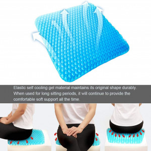 Set de 2 perne pentru scaun tip fagure Vivilinen, cu gel, albastru, 41 x 36 x 4 cm