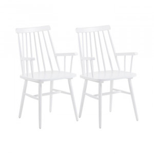 Set de 2 scaune Brook, din lemn masiv, 87 x 51 x 53 cm