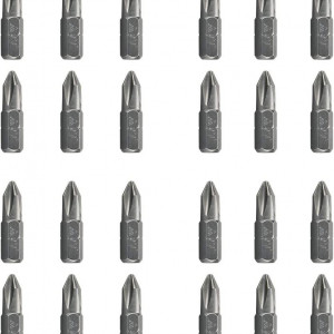 Set de 24 biti PH2 pentru surubelnita N/A, otel, argintiu, 25 x 6 mm
